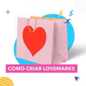 Sacola com coração, fundo branco, lovemarks